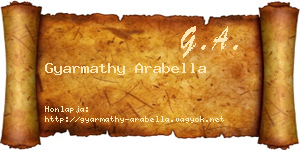 Gyarmathy Arabella névjegykártya